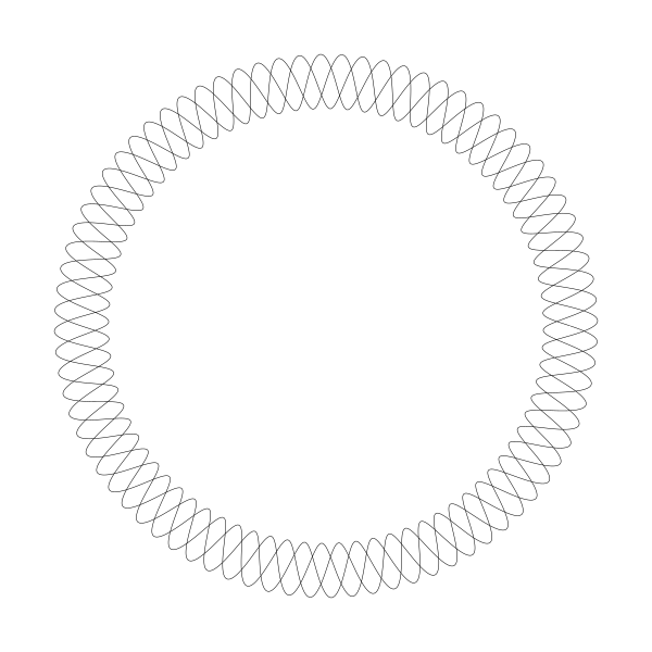 a circle drawn with an overlapping sine wave