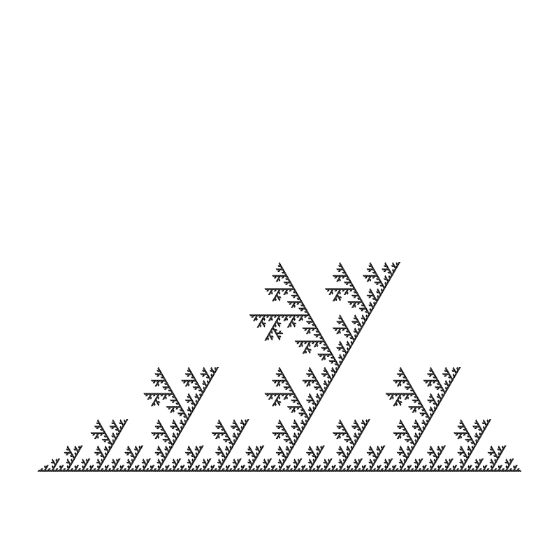 full sierpinski triangle with top triangle removed