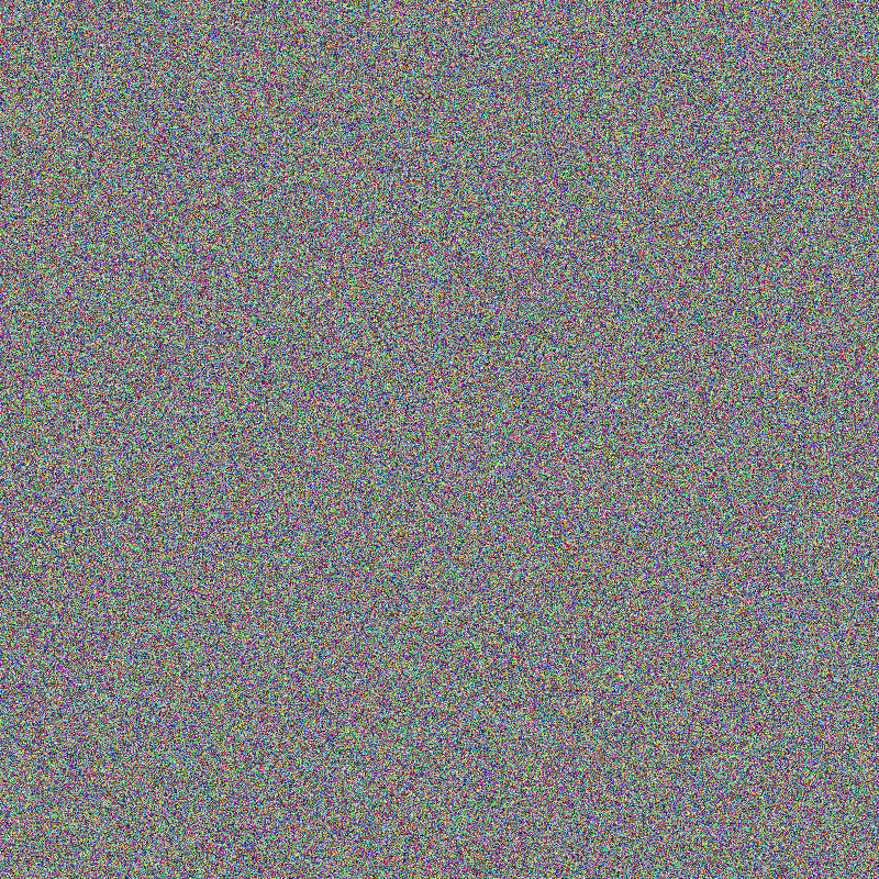 a noisy image where every pixel is random